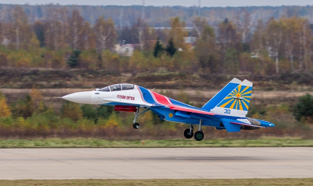Russian Knights Perform First Aerial Refueling Of Su-30SM Fighters