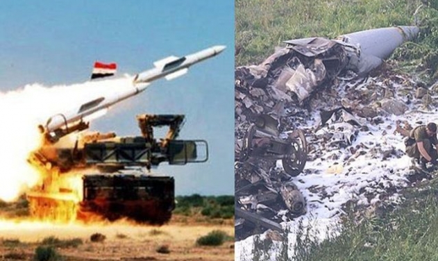 Israeli F-16 Warplane Downed by Syrian Air Defence Missiles