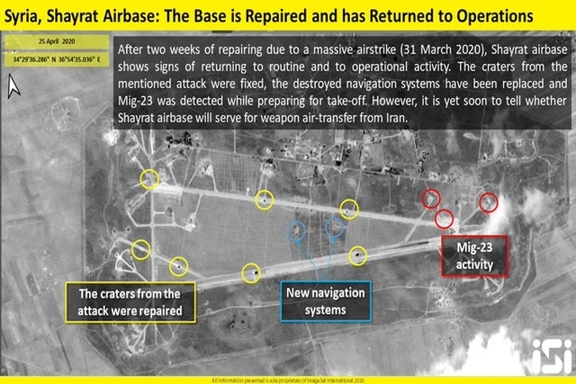 Syria Repairing Airbase after Israeli Missile Attack
