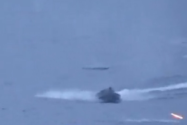 Russian Ship Guarding Gas Pipeline Repels Attack from Ukrainian Drone Boats