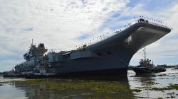 India's Indigenous Aircraft Carrier INS Vikrant Undocked