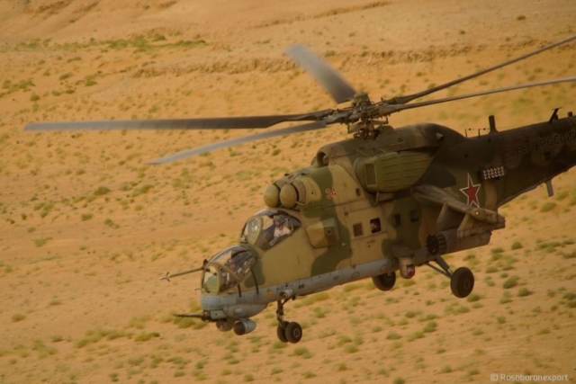 Russia’s Mi-35 on a Patrol Mission in Syria Makes Emergency Landing
