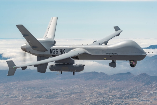 MQ-9A Flies with REAP Pod which Provides Communications Infrastructure ...