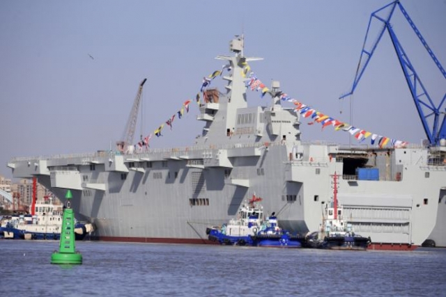 China’s 3rd Type 075 Amphibious Assault Ship on its Maiden Voyage